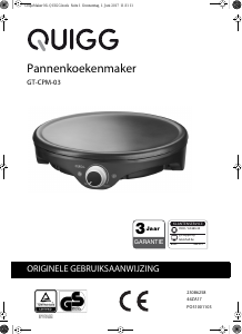 Handleiding Quigg GT-CPM-03 Crepemaker