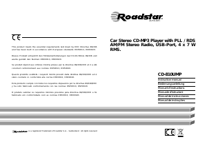 Mode d’emploi Roadstar CD-810UMP Autoradio