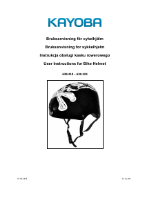 Bruksanvisning Kayoba 639-220 Sykkelhjelm