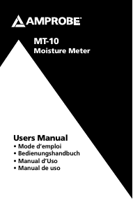 Handleiding Amprobe MT-10 Vochtmeter