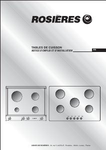 Mode d’emploi Rosières RTV 750 FPN Table de cuisson