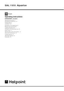 Bruksanvisning Hotpoint SIAL 11010 P Aquarius Diskmaskin