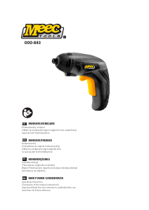 Bruksanvisning Meec Tools 000-843 Skruvdragare