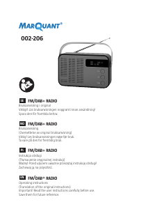 Bruksanvisning MarQuant 002-206 Radio