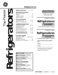 Mode d’emploi GE GTH21GBEBB Réfrigérateur combiné