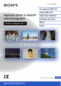 Mode d’emploi Sony Alpha NEX-6L Appareil photo numérique