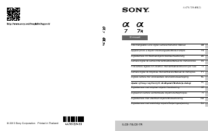 Käyttöohje Sony Alpha ILCE-7 Digitaalikamera