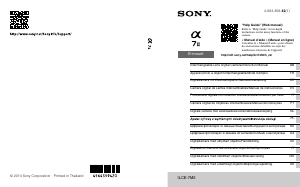 Käyttöohje Sony Alpha ILCE-7M2K Digitaalikamera