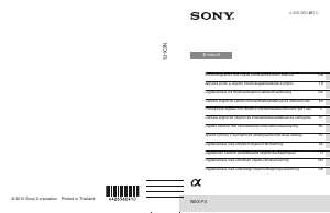 Käyttöohje Sony Alpha NEX-F3 Digitaalikamera