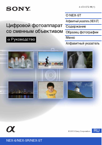 Руководство Sony Alpha NEX-6Y Цифровая камера