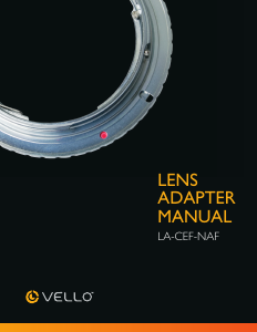 Bruksanvisning Vello LA-CEF-NAF Linsadapter