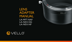 Bruksanvisning Vello LA-NEX-NF Linsadapter
