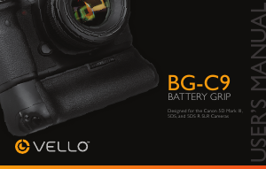 Bruksanvisning Vello BG-C9 Batterigrepp