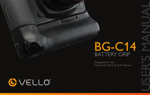 Manual Vello BG-C14 Battery Grip
