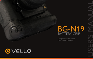 Handleiding Vello BG-N19 Battery grip