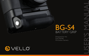 Manual Vello BG-S4 Battery Grip