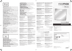 Manual de uso Rossmax WB100 Báscula