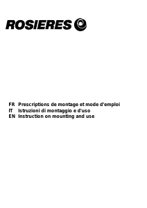 Mode d’emploi Rosières RHC 638/1PN Hotte aspirante