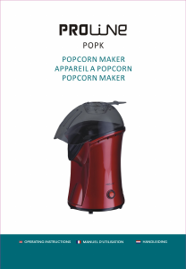 Handleiding Proline POPK Popcornmachine