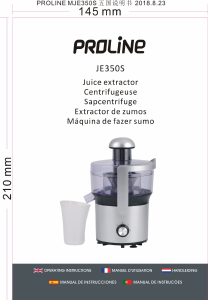 Mode d’emploi Proline JE350S Presse-fruits