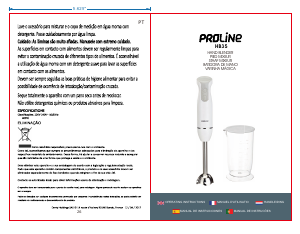 Mode d’emploi Proline HB35 Mixeur plongeant