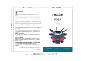 Mode d’emploi Proline FD6R Appareil à fondue
