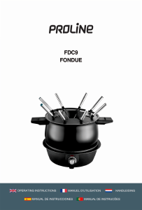 Mode d’emploi Proline FDC9 Appareil à fondue