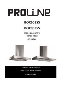 Mode d’emploi Proline BOX903SS Hotte aspirante