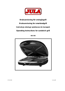 Bruksanvisning Menuett 802-356 Smörgåsgrill