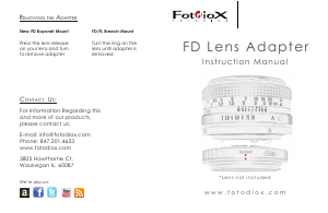 Bruksanvisning Fotodiox FD Linsadapter
