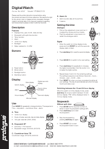 Bedienungsanleitung Prologue YPO8407 Armbanduhr