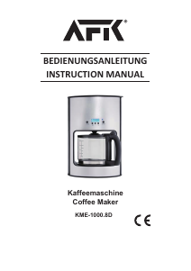 Handleiding AFK KME-1000.8D Koffiezetapparaat