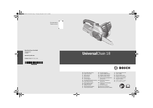 Kullanım kılavuzu Bosch UniversalChain 18 Motorlu testere