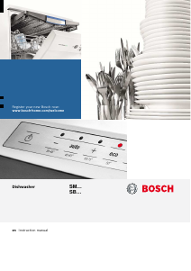 Manual Bosch SMS58M18GB Dishwasher