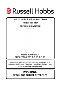 Manual Russell Hobbs RH60FF186SS Fridge-Freezer