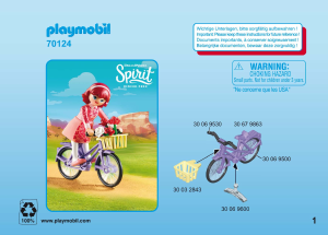 Manual Playmobil set 70124 Spirit Maricela with bicycle