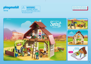 Manual Playmobil set 70118 Spirit Barn with Lucky Pru & Abigail