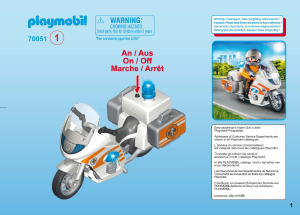 Mode d’emploi Playmobil set 70051 Rescue Urgentiste et moto