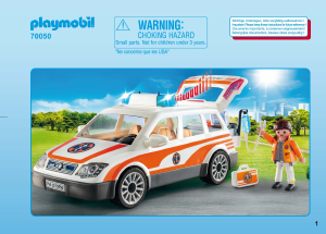 Instrukcja Playmobil set 70050 Rescue Samochód ratowniczy ze światłem i dźwiękiem