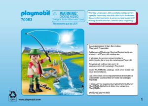 Mode d’emploi Playmobil set 70063 Special Pêcheur à la ligne