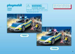 Handleiding Playmobil set 70067 Promotional Porsche 911 Carrera 4S Polizei