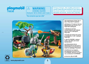Instrukcja Playmobil set 70036 Knights StarterPack Bitwa rycerzy o skarb