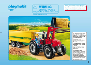 Mode d’emploi Playmobil set 70131 Farm Grand tracteur avec remorque
