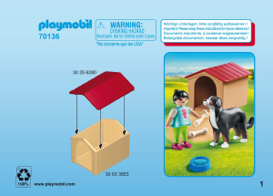Handleiding Playmobil set 70136 Farm Kind met hond