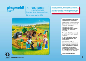 Mode d’emploi Playmobil set 70137 Farm Enfants avec petits animaux