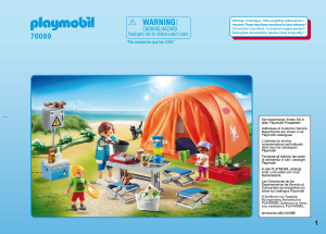 Handleiding Playmobil set 70089 Leisure Kampeerders met tent