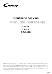 Manuale Candy CCVB 60D Cantinetta vino