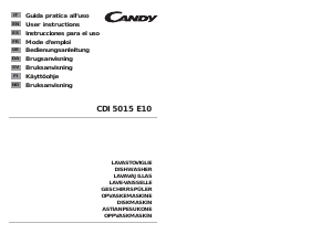 Manual Candy CDI 5015E10-S Dishwasher