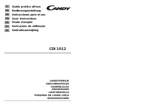 Manual Candy CDI 1012-S Máquina de lavar louça