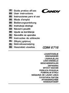 Manual Candy CDIM 6716 Máquina de lavar louça